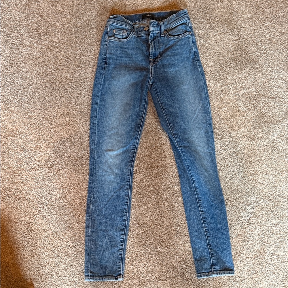 7 For All Mankind Classic Blue Skinny Jeans
